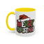 Christmas Mug - Merry Christmas Red Green & White Graffiti Hat
