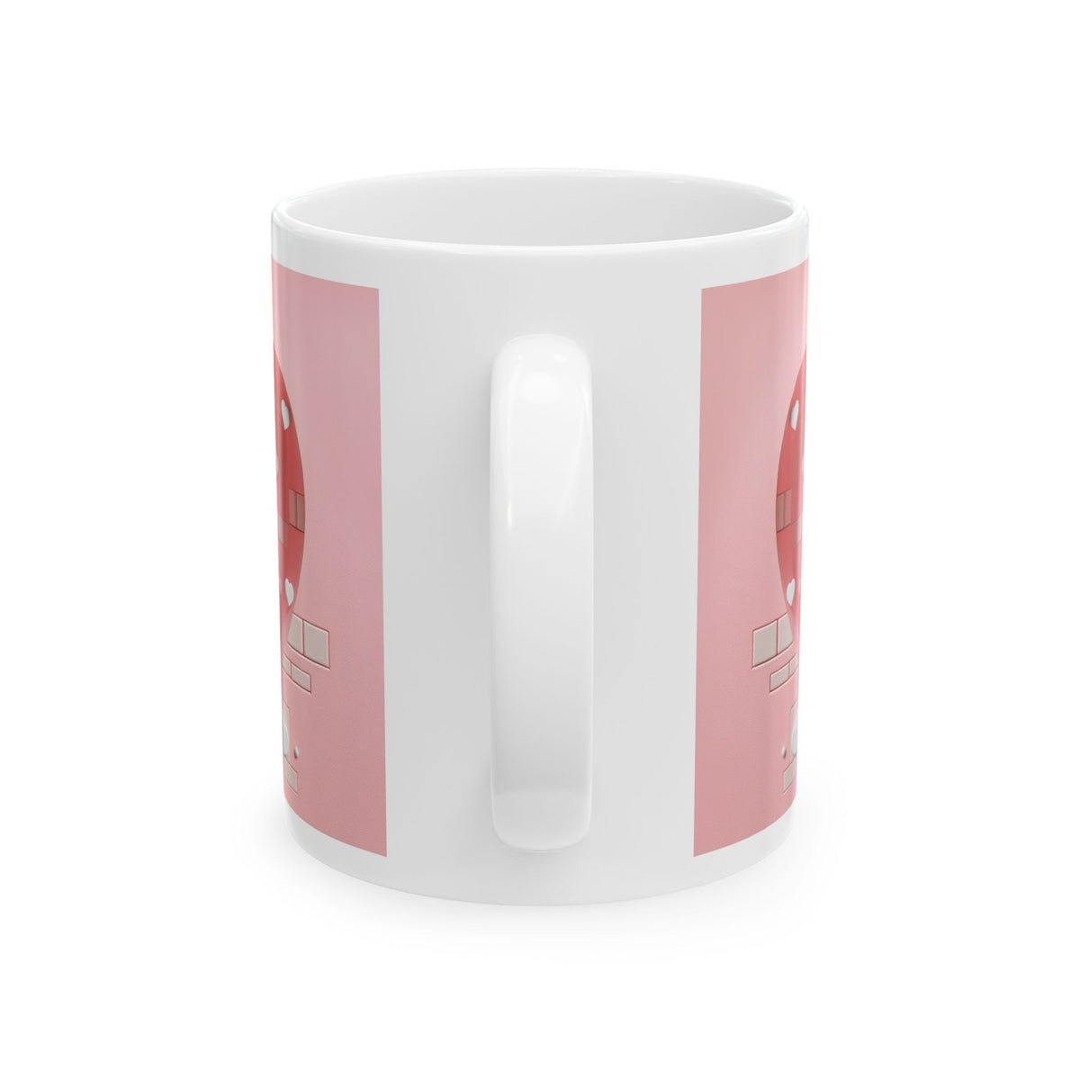 Chirstmas Mug - Pink Snowman Heart
