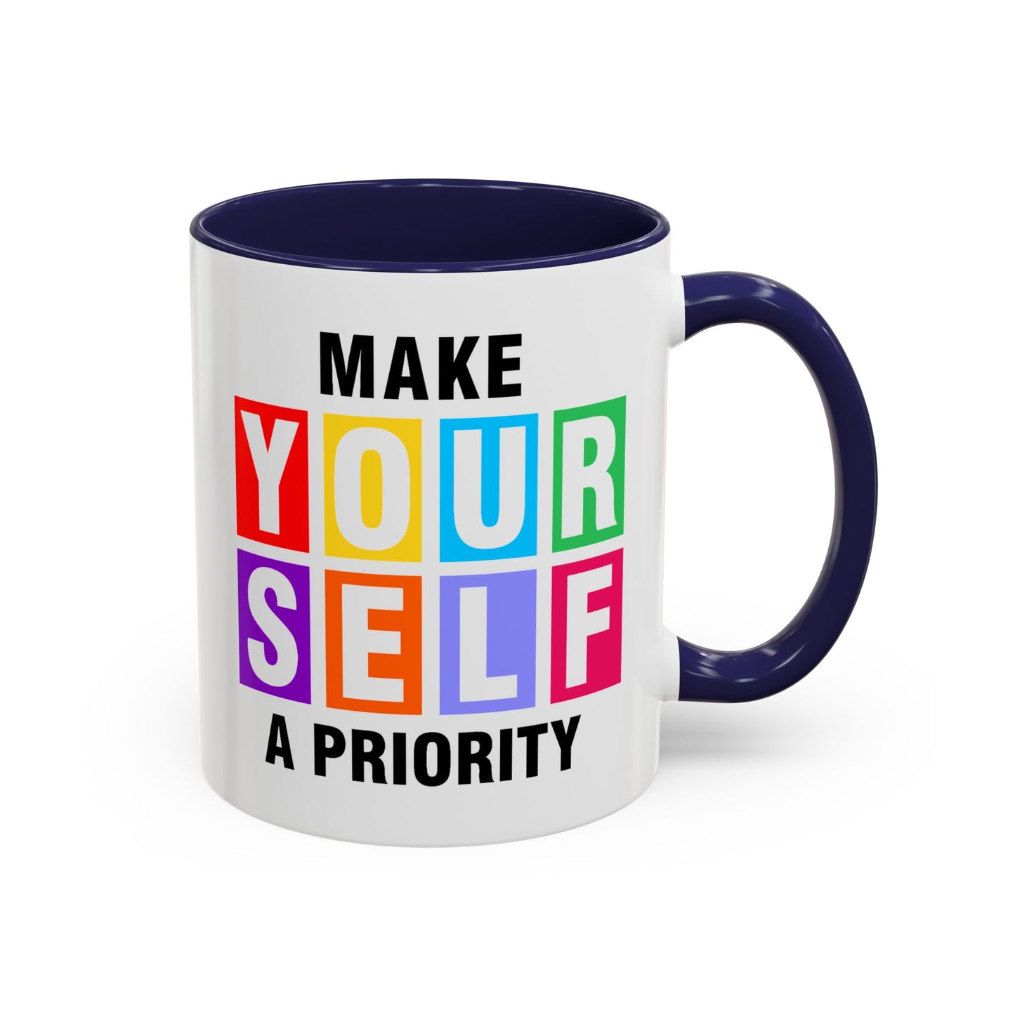 Wellness Mug - Make Yourself a Priority Colored Blocks