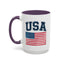 4th of July Mug - USA & Flag