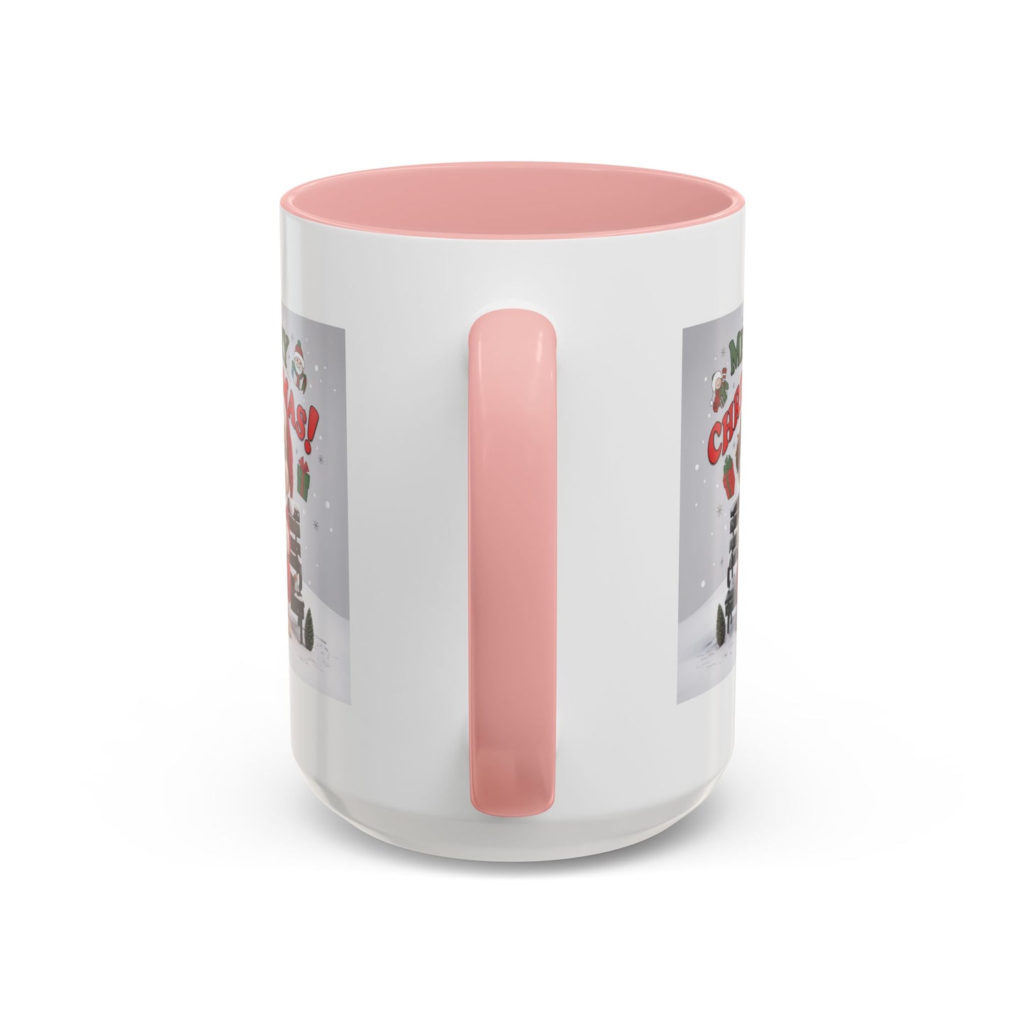 Christmas Mug - Merry Christmas Red Text Puppy Red Top