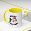Christmas Mug - Merry Christmas Black Text Santa Tree