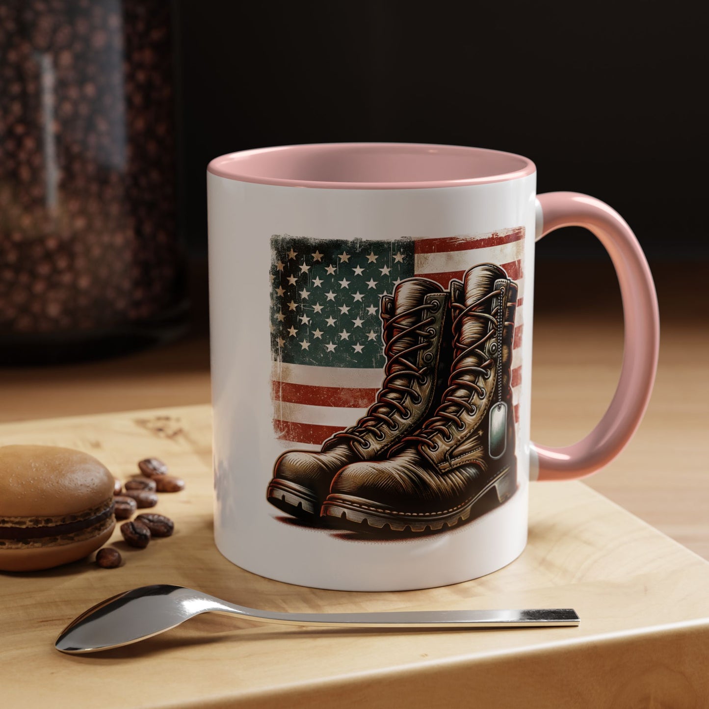 4th of July Mug - Fallen Soldier Boots Flag
