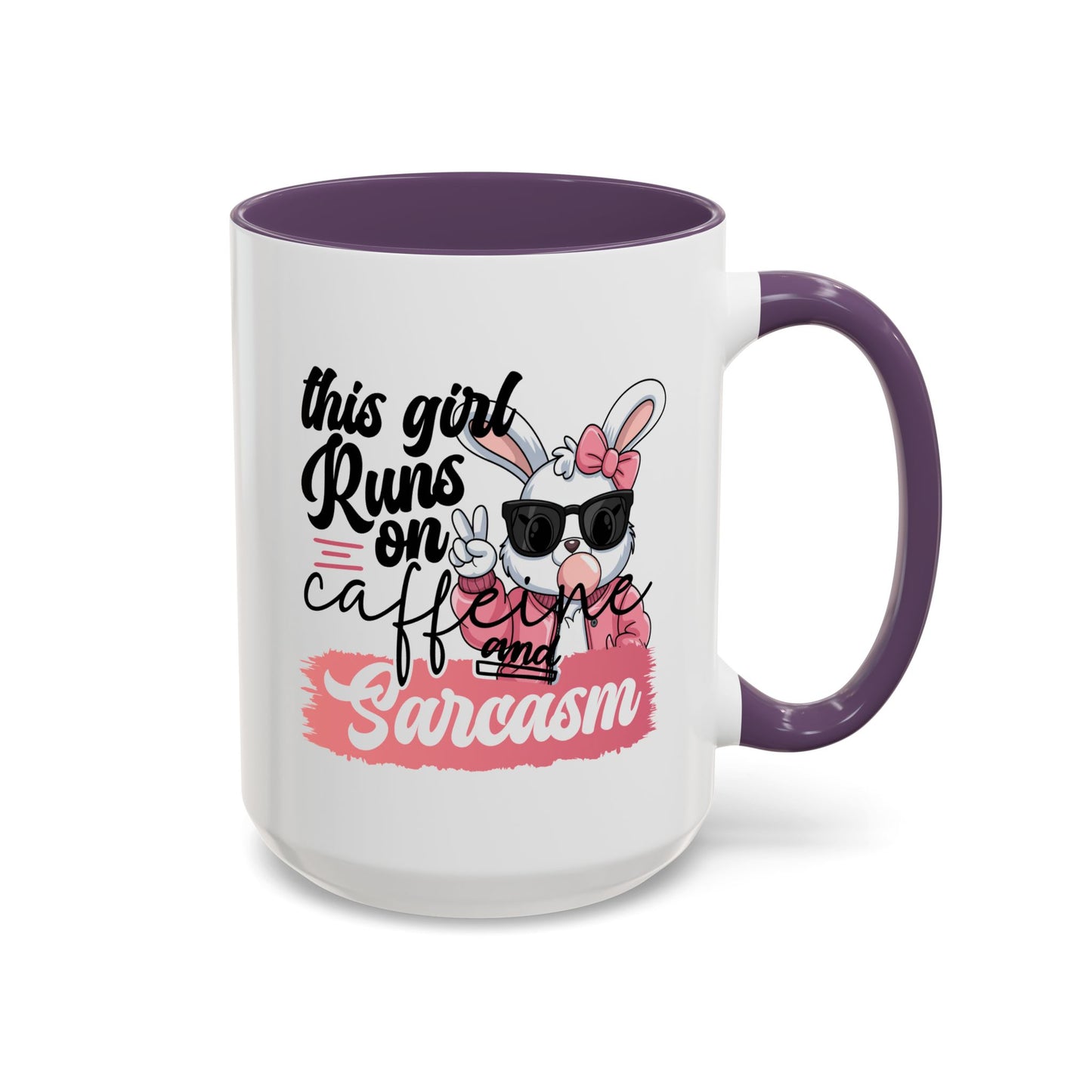 Humor Mug - This Girl Runs on Caffeine & Sarcasm