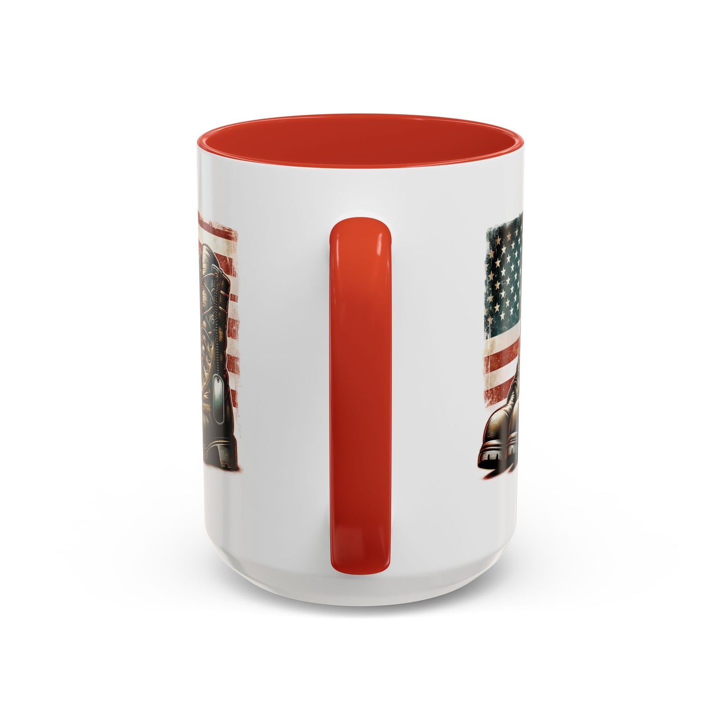 4th of July Mug - Fallen Soldier Boots Flag