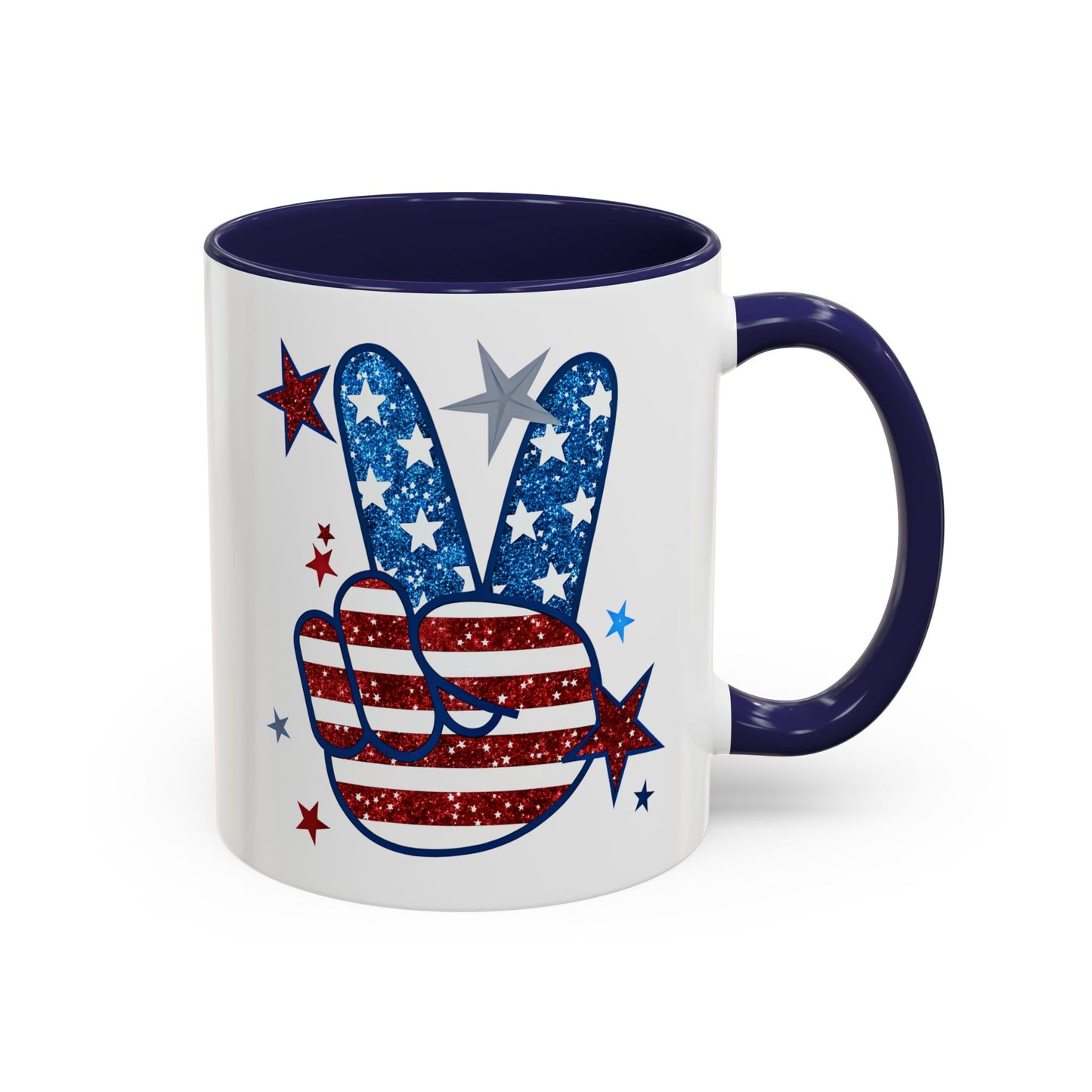 4th of July Mug - America Peace Sign