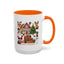 Christmas Mug - Happy Holidays Red Text Reindeer Santa Snowman Presents