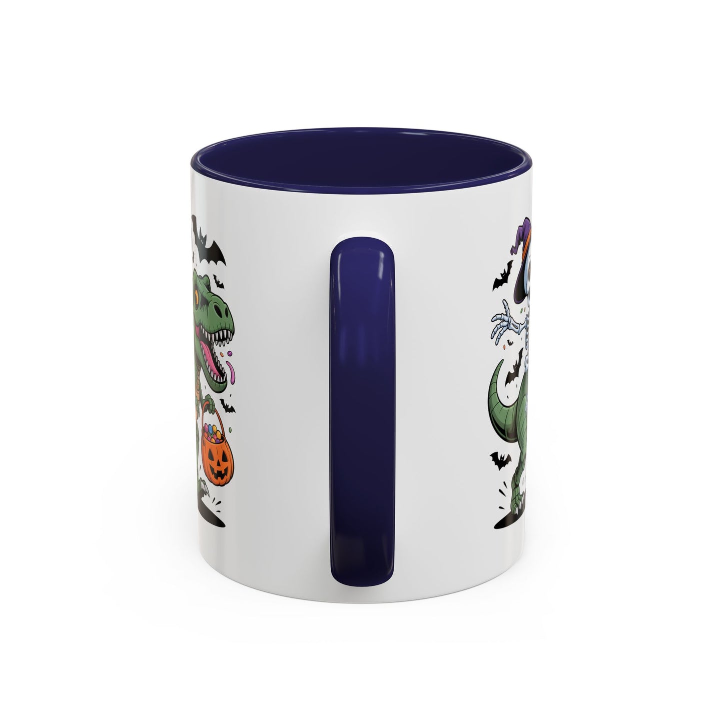 Halloween Mug - Skeleton Riding Dinosaur