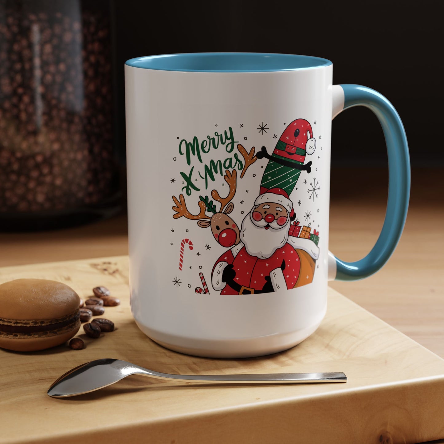 Christmas Mug - Merry Xmas Santa Reindeer