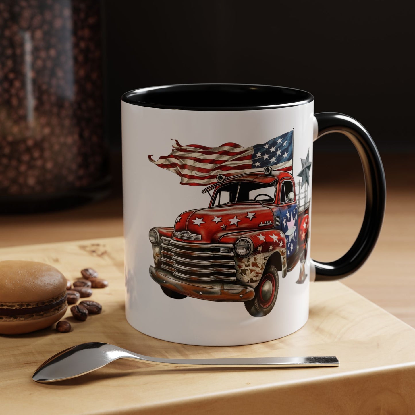 4th of July - Old Truck & Flag 4