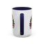 Christmas Mug - Merry Christmas White & Black Text Santa Trees Presents