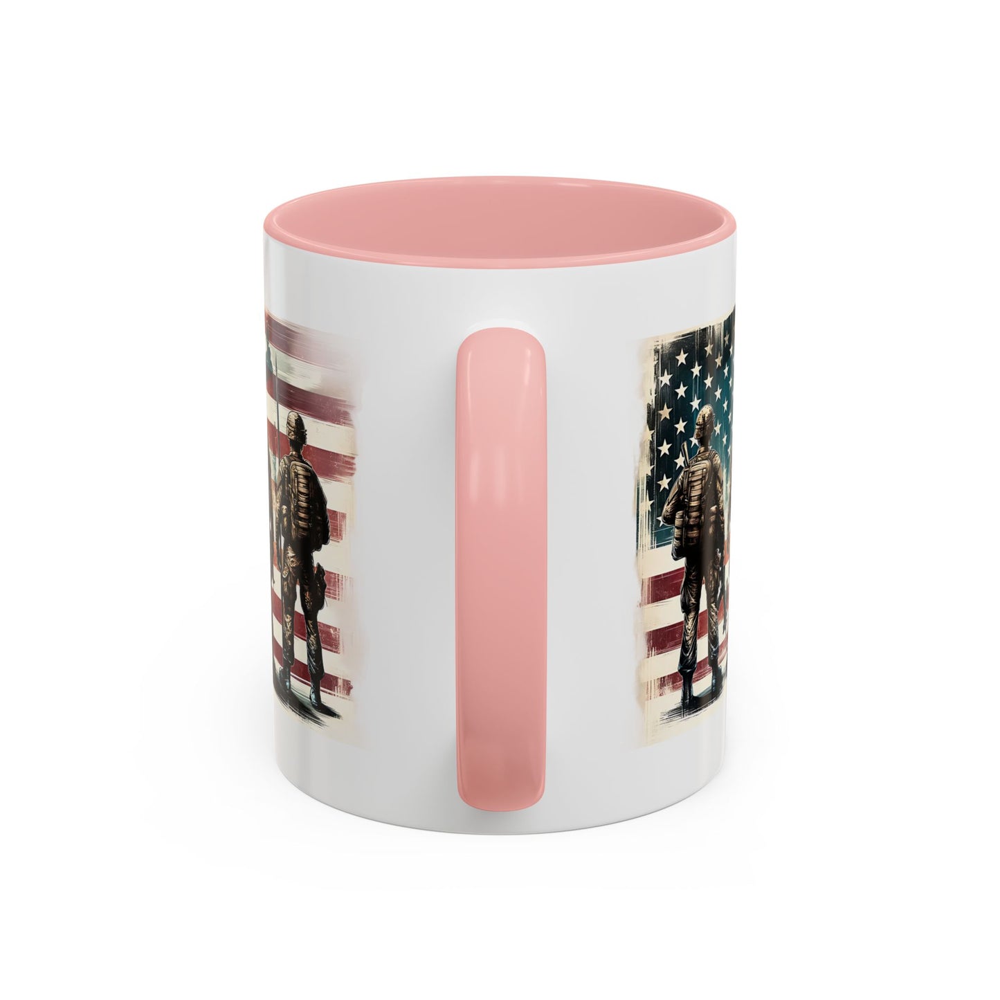 4th of July Mug - Soldiers American Flag