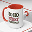 Christmas Mug - Ho Ho Ho Merry Christmas Red & Green Text 4