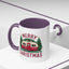 Christmas Mug - Merry Christmas Maroon Text Camper Trees