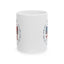 4th of July Mug - Patriotic Cross with Ribbon & Stars