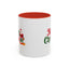 Christmas Mug - Merry Christmas Green & Red Text Santa Presents