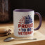 4th of July Mug - Proud to Be a Veteran Sunflower