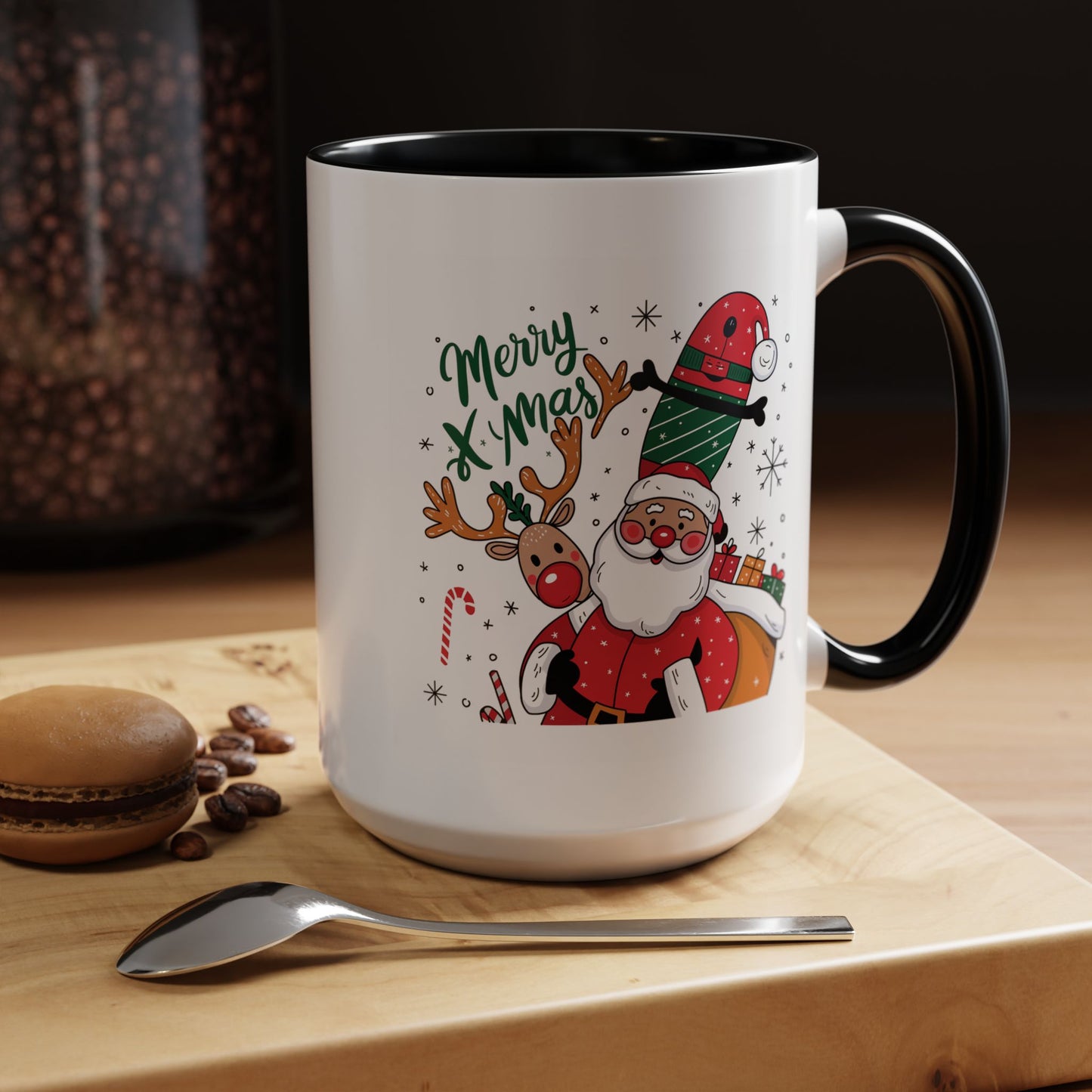 Christmas Mug - Merry Xmas Santa Reindeer