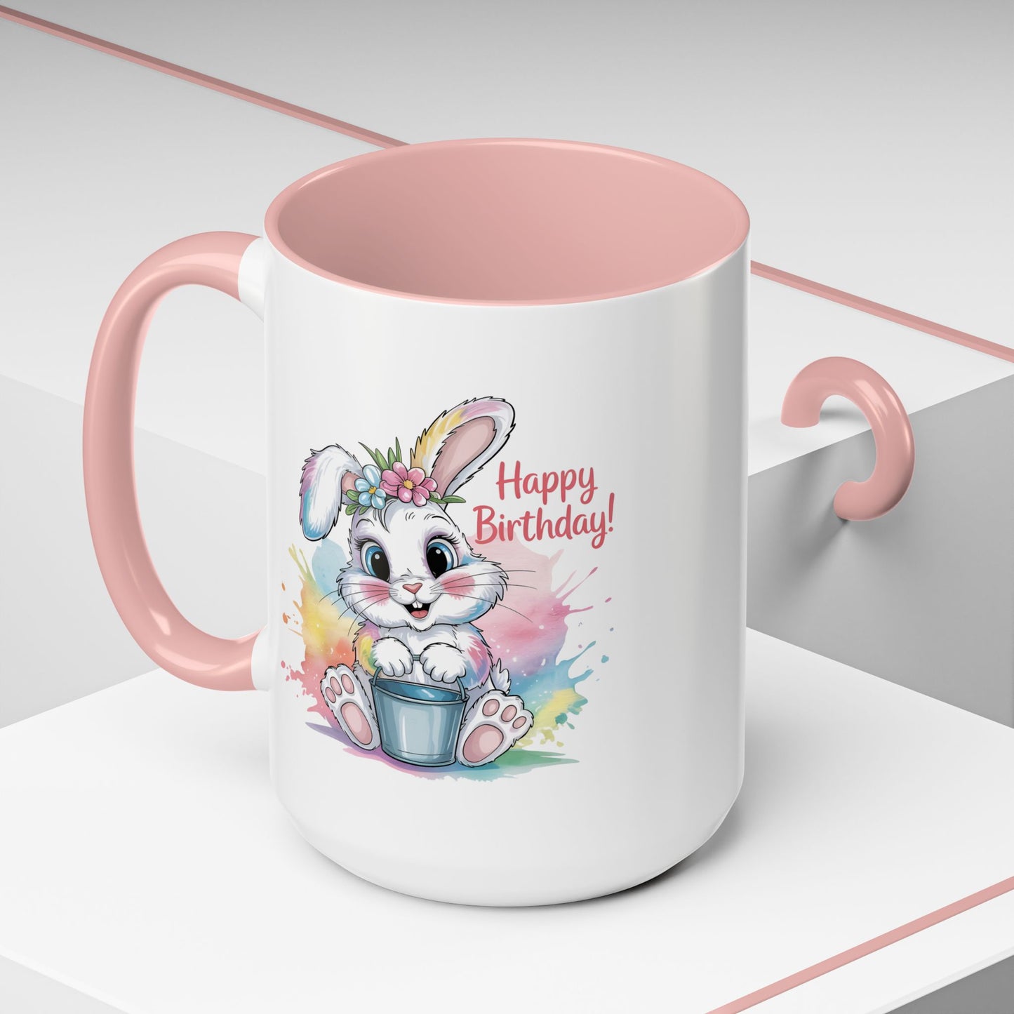 Birthday Mug - Happy Birthday Cute Bunny