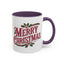 Christmas Mug - Merry Christmas Maroon & Green Text Decorations