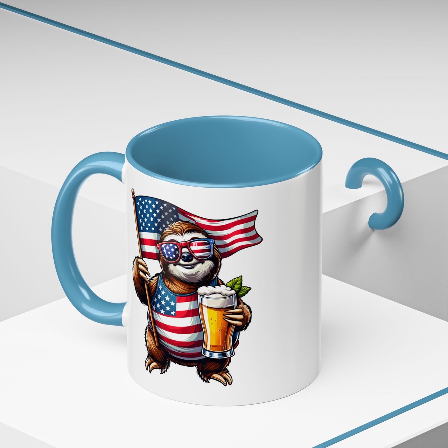 4th of July Mug - Merica Sloth