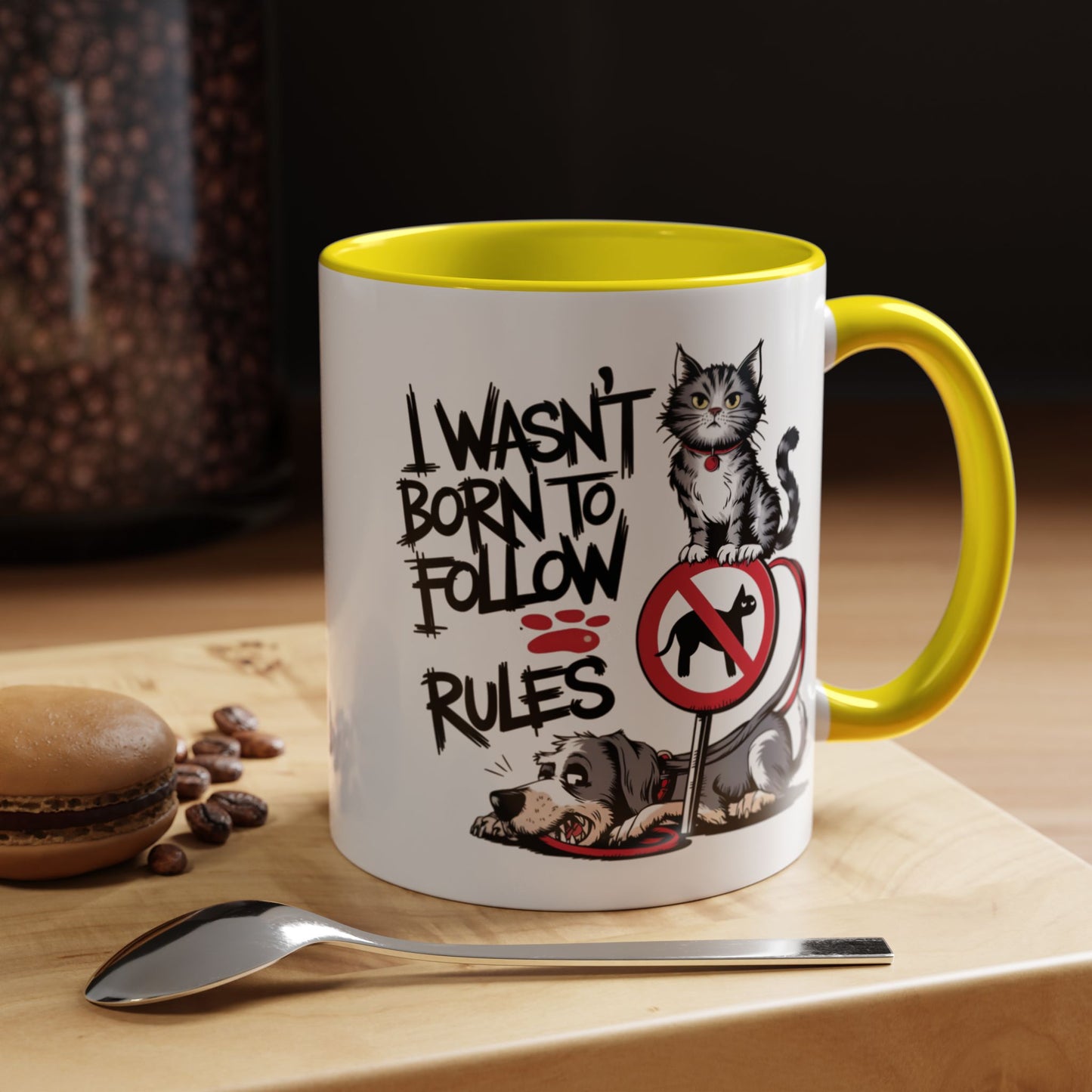 Animal Mug - I Wasn't Born To Follow Rules