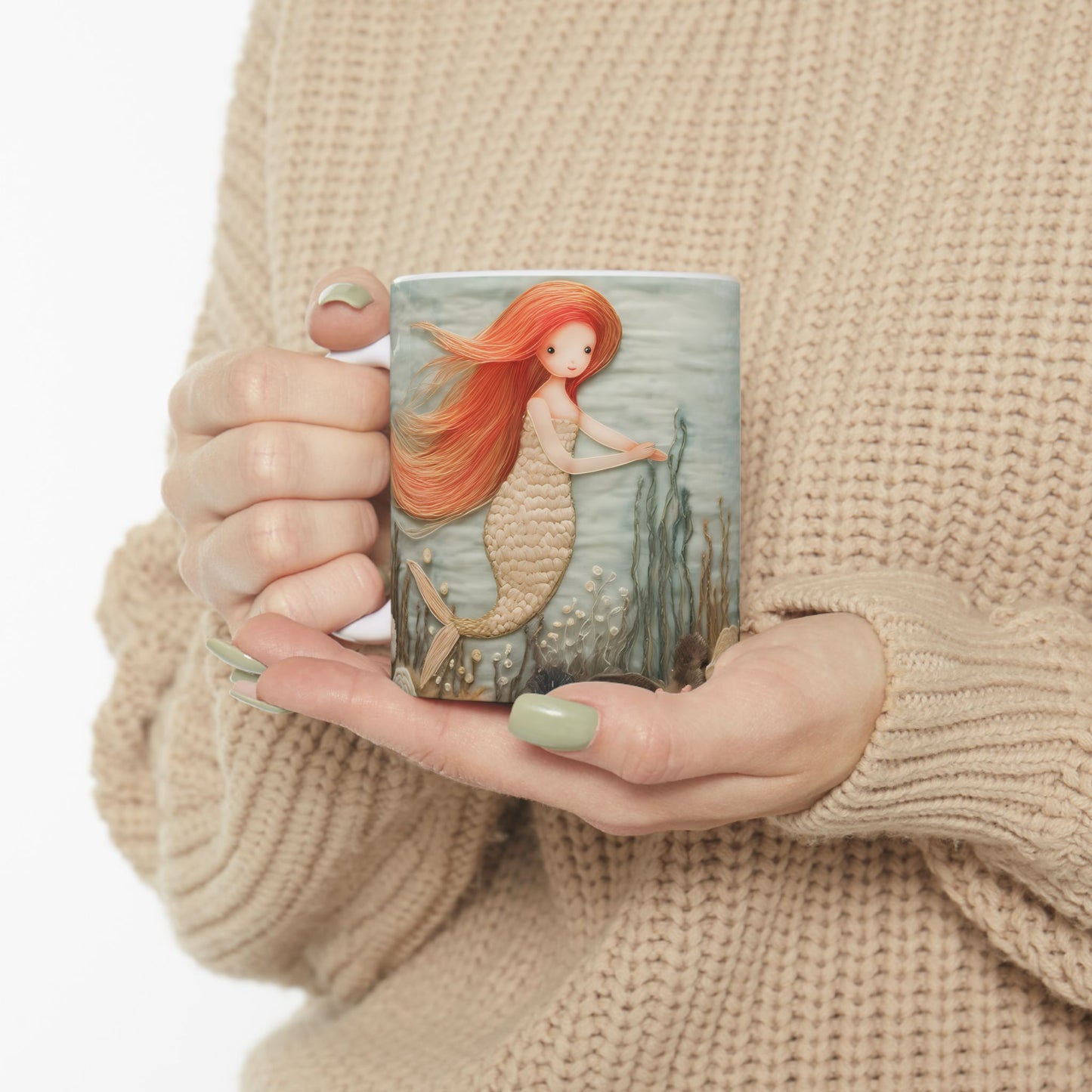 Artistic Mug - Felted Mermaid 2