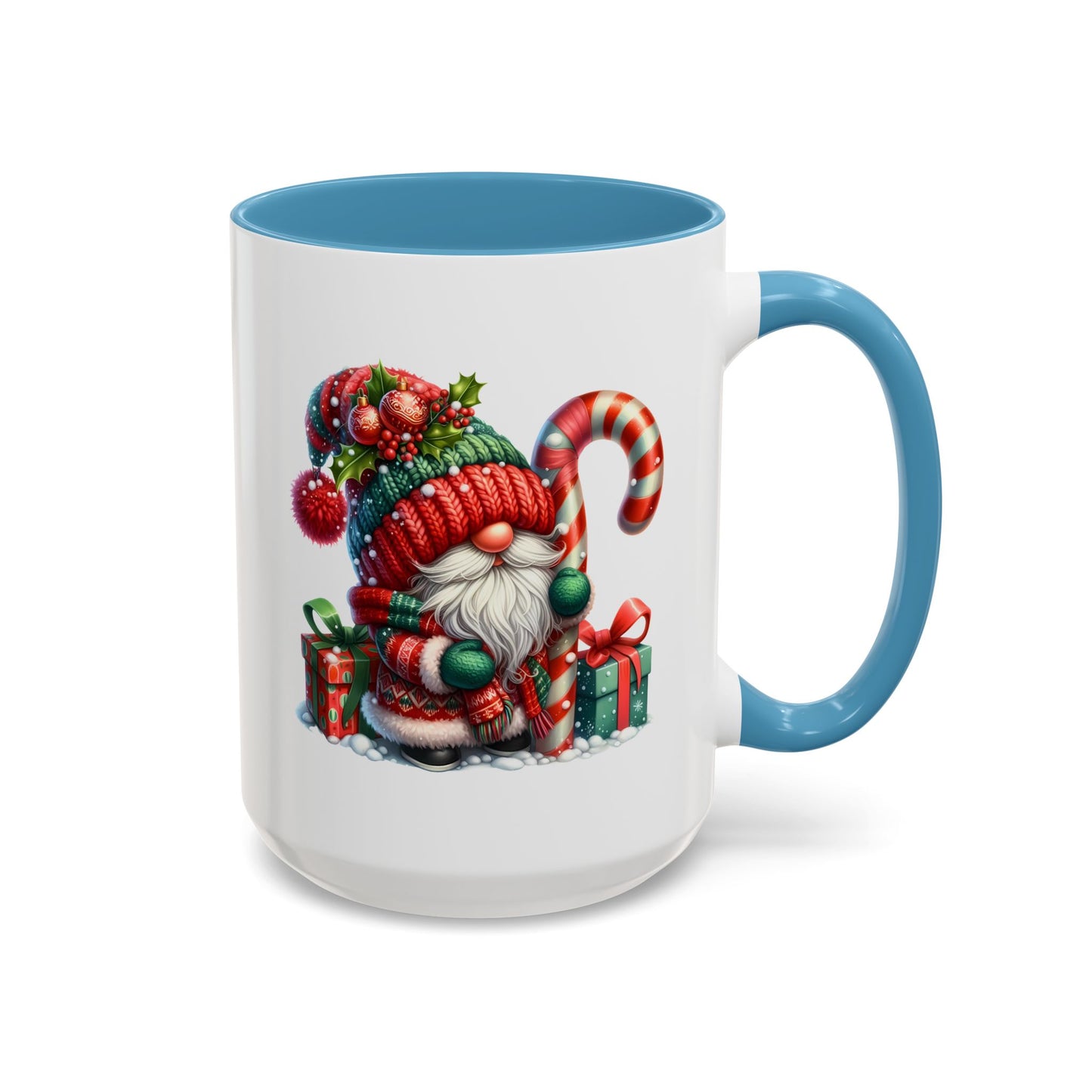 Christmas Mug - Gnome Candy Cane and Presents