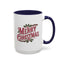 Christmas Mug - Merry Christmas Maroon & Green Text Decorations