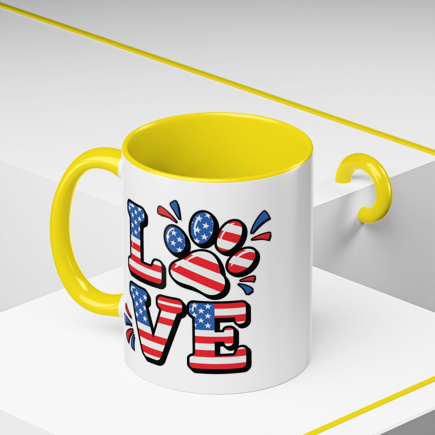 4th of July Mug - Animal Love USA Flag