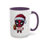 Christmas Mug - Merry Christmas Red Text Superhero