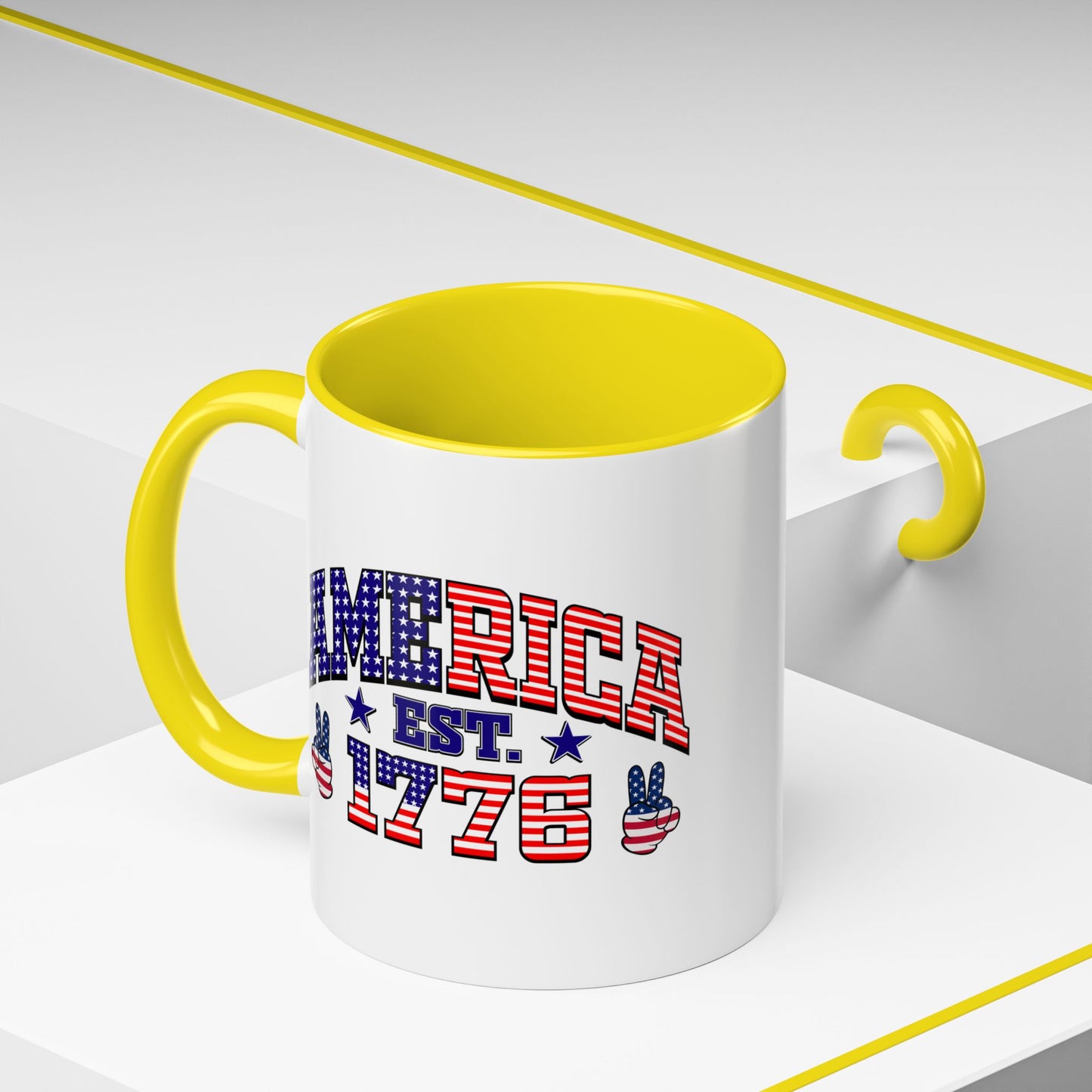 4th of July Mug - American Est 1776 Patriotic Flag