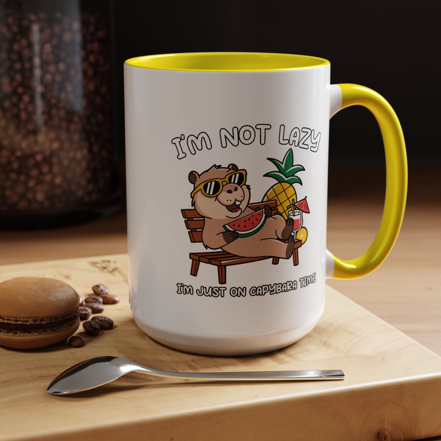 Humor Mug - I'm Not Lazy Capybara