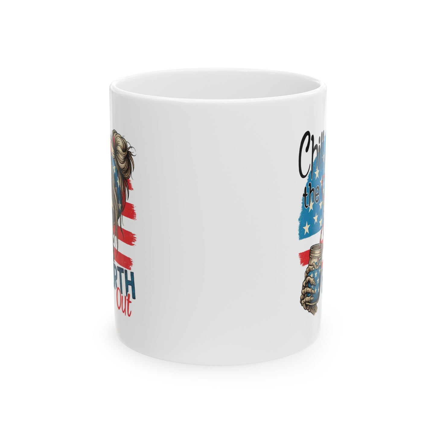 4th of July Mug - Chill the Fourth Out Skeleton
