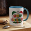 Christmas Mug - Merry Christmas Red Yellow & Green Text Green & Red Hat