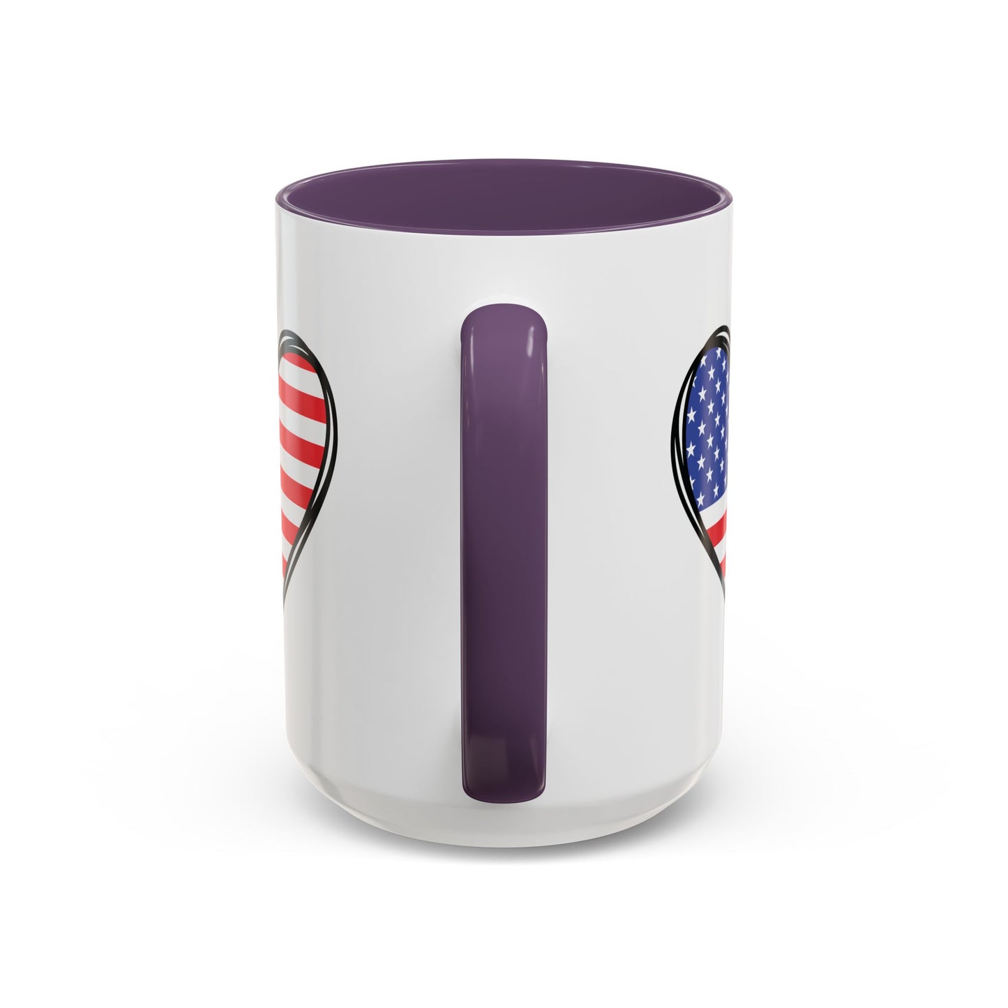 4th of July Mug - USA Flag Heart