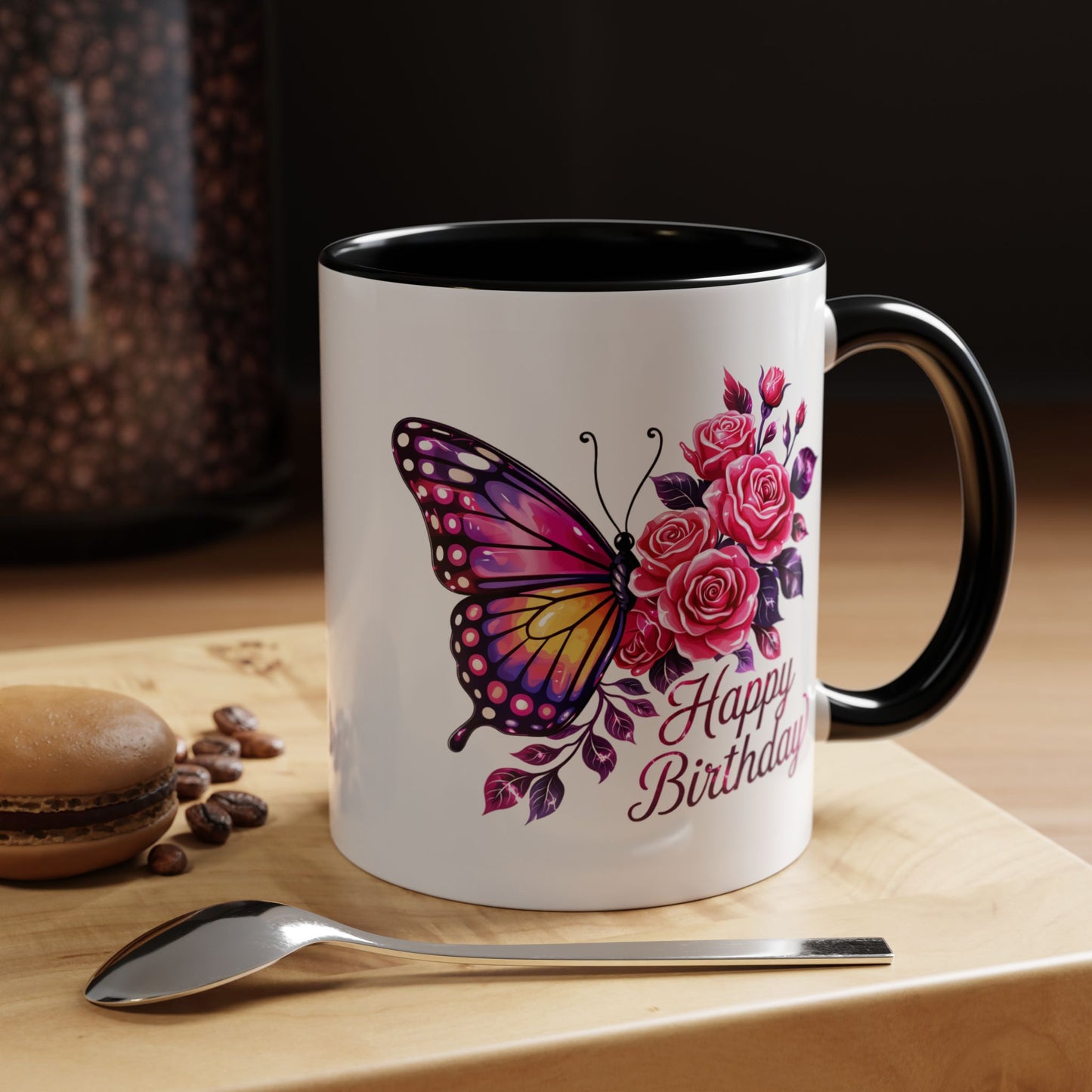 Birthday Mug - Butterfly Flowers