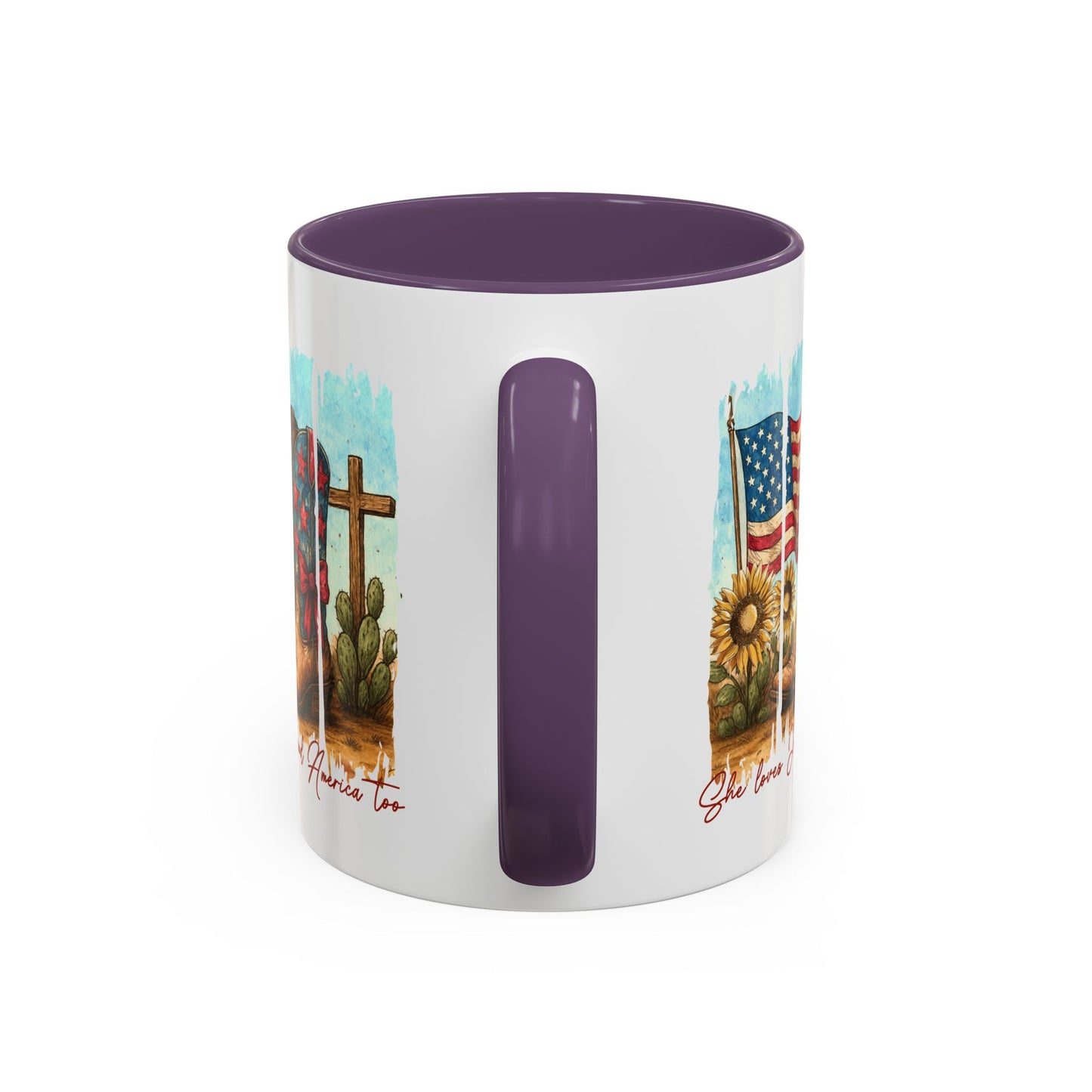 4th of July Mug - She Loves Jesus & America Too Boots