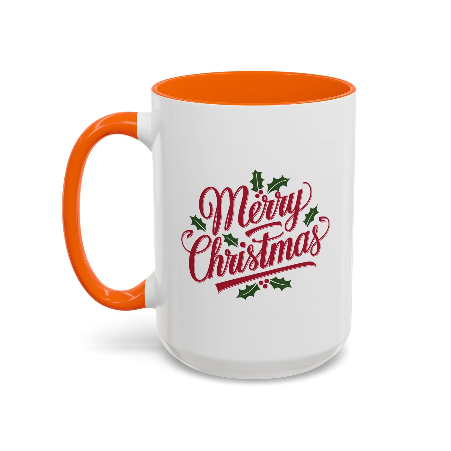Christmas Mug - Merry Christmas Red Text Mistletoe