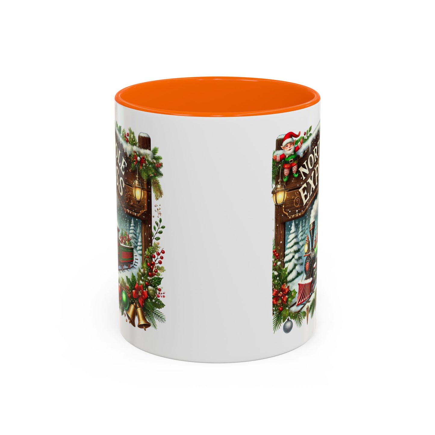 Christmas Mug - North Pole Express Steam Locomotive Ornaments