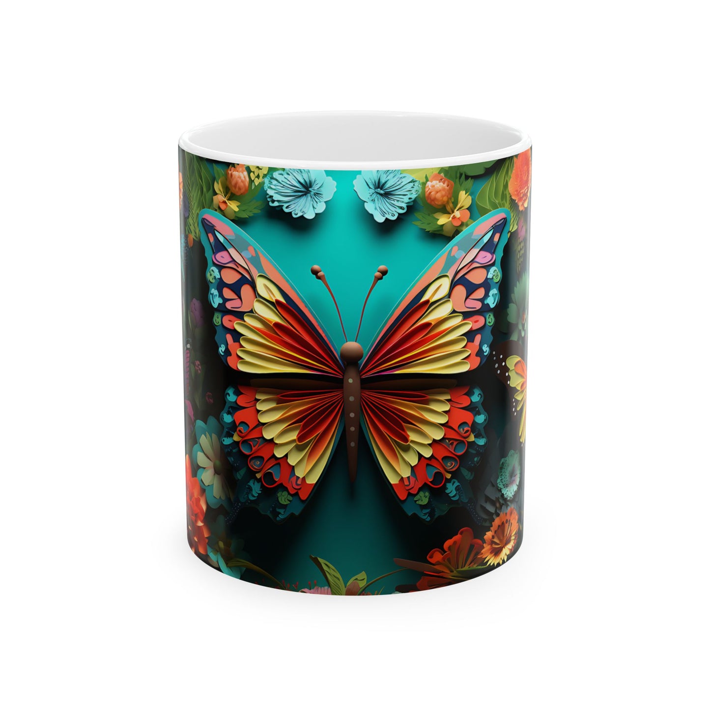Artistic Mug - Colorful Butterflies 4