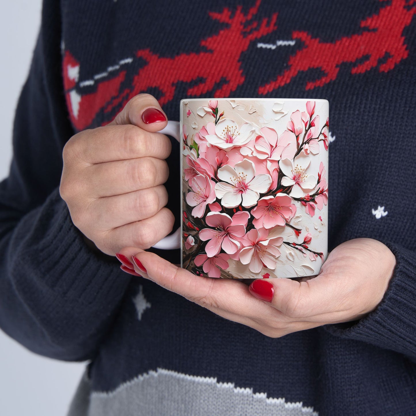 Artistic Mug - Cherry Blossom Oil Painting