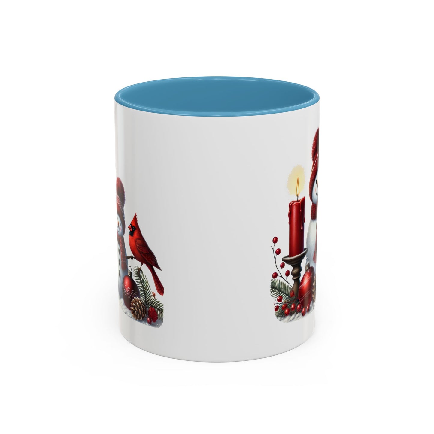 Christmas Mug - Burgundy Snowman Family