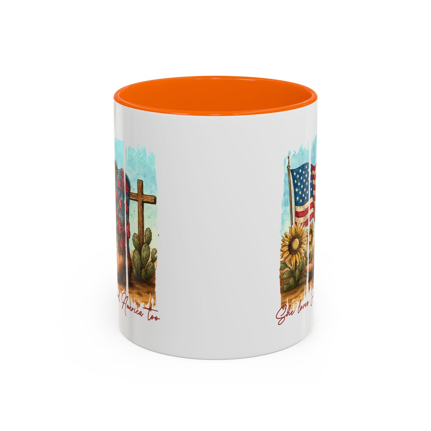 4th of July Mug - She Loves Jesus & America Too Boots