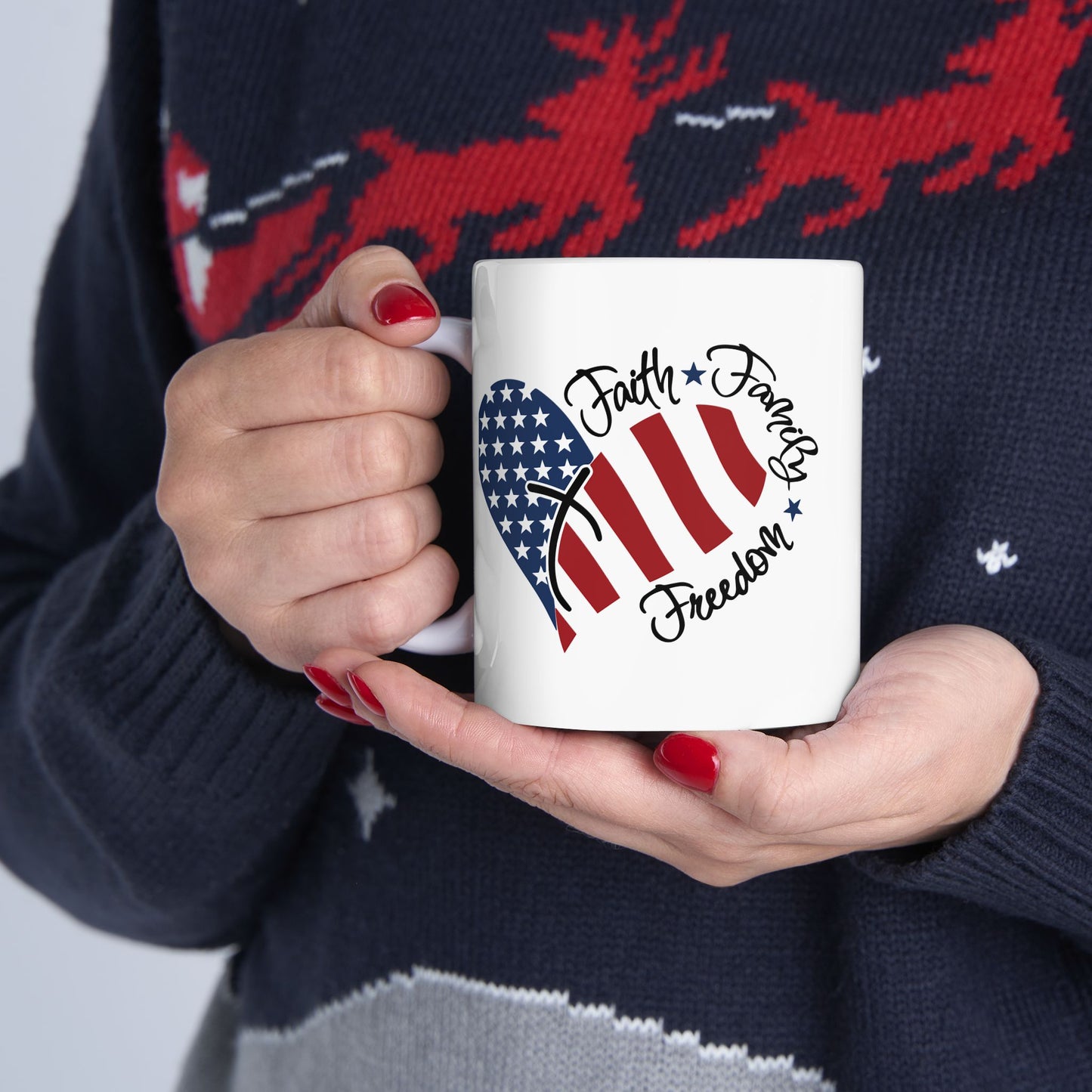 Religious Mug - Faith Family Freedom