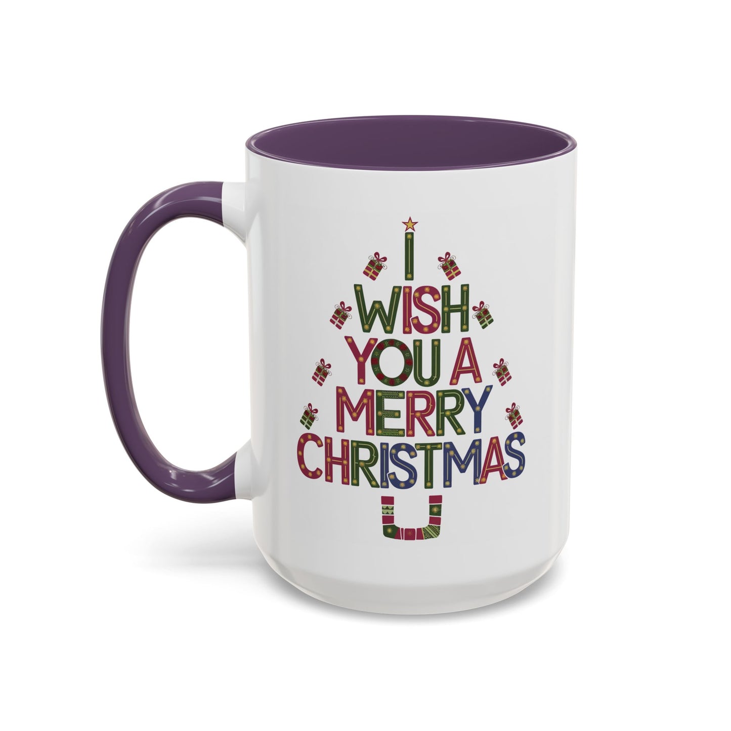 Christmas Mug - I Wish You a Merry Christmas Present Treee