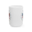 4th of July Mug - Patriotic Cross with Ribbon & Stars