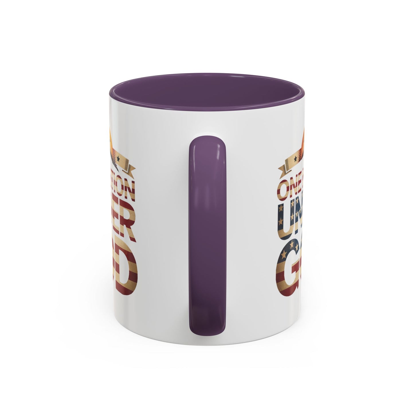 4th of July Mug - One Nation Under God Cross Flag