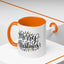Christmas Mug - Merry Christmas Black Text Colored Lights