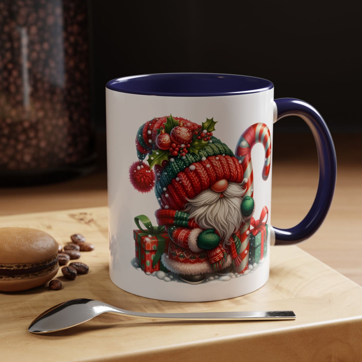 Christmas Mug - Gnome Candy Cane and Presents